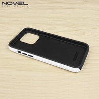 Coques de téléphone personnalisées vierges 3D robustes 2in1 avec film de sublimation pour Iphone 15, 15Plus, 15Pro, 15 Pro Max