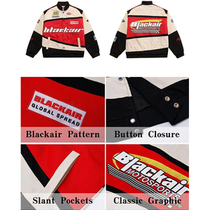 جاكيت رجالي جاكيت بيسبول برسومات عتيقة معاطف للنساء معاطف للشتاء جاكيت اسكواش - Product Image 5