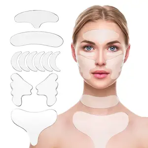 विरोधी झुर्रियां गर्दन छाती पारदर्शी सिलिकॉन त्वचा स्पष्ट रंग झुर्रियों के लिए स्पष्ट रंग झुर्रियों