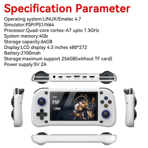 Mini Consola <span class=keywords><strong>de</strong></span> Juegos Portátil Retro G28 <span class=keywords><strong>de</strong></span> 4.3 Pulgadas para PSP, 2025, 2000 MAh, 64 GB, Sistema Operativo Linux Integrado, Pantalla a Color, 15000 Juegos - Product Image 3