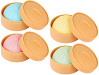 Nouvelles balles anti-stress Fidget en forme de boulette, jouet sensoriel à presser et à étirer, en forme de pain vapeur, en matériau PU extensible