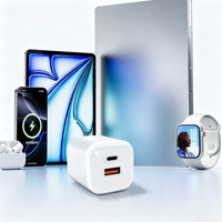 Chargeur rapide GaN ignifuge à double port 35W PD3.1 QC3.0 OTP 5v/3a pour écouteurs, téléphone portable et montre connectée USB/Type-C