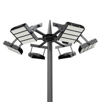 ZGSM aéroport haut mât lumière 1200w led projecteur terrain de football stade lumière