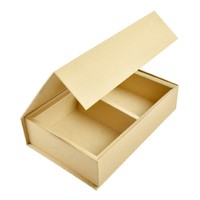 Boîte cadeau cosmétique artisanale avec fermeture magnétique, insert en mousse, finition mate, forme carrée, boîte d'expédition en papier couché, emballage plat