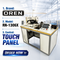 Machine à coudre industrielle entièrement automatique OREN pour la couture d'élastiques de sous-vêtements, machine à coudre haute vitesse RN-1306X