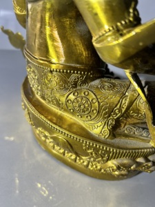 Estatua de Jambhala de fundición de latón, Budista Tibetano, bendición de riqueza, obra de arte, decoración tradicional Feng Shui - Product Image 4