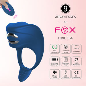 Verlengen Sperma Lock Ring Elektrische Shock Cockring Dual Delen Vibrator Voor <span class=keywords><strong>Sex</strong></span> Oplaadbare Cock Ring - Product Image 2