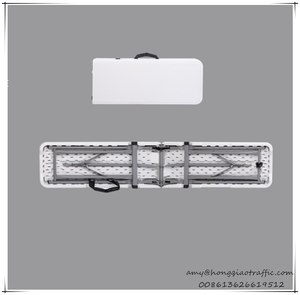 4FT 118CM Tragbare Klapp bank für den Außenbereich Picknick tisch und Hocker aus weißem Kunststoff für den Garten balkon auf dem Patio - Product Image 2