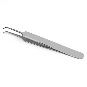 แหนบคิ้วปลายโค้งสแตนเลส เครื่องมือเสริมความงามที่ทนทาน - Product Image 2