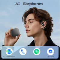 Casque de traduction en temps réel intelligent sans fil AI JL V6.0, 144 langues, affichage numérique, réduction de bruit ENC, étanche IPX-5