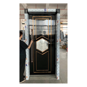Portes d'entrée en acier inoxydable pour boîte de nuit, restaurant et <span class=keywords><strong>pub</strong></span>, porte pliante double - Product Image 3