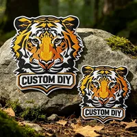 Patchs thermocollants personnalisés en polyester écologique avec grand logo brodé au dos, pour vêtements, design DIY pour équipes et clubs