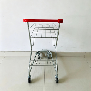 Chariot de courses en fil métallique pour supermarché, 340L, grande capacité, robuste, roues pivotantes silencieuses, kit pour usage en magasin d'alimentation et de détail - Product Image 2