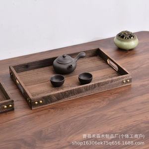 Solid Wood <b>Tea</b> <b>Tray</b> Square Retro Color For Kung Fu <b>Tea</b> Set Hotel Serving - Product Image 4