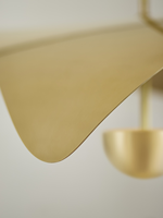 Lustre suspendu LED en laiton sculptural minimaliste italien moderne pour salon, salle à manger, villa, escalier, hôtel, décoration