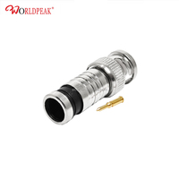 BNC prise mâle Compression prise vidéo câble Coaxial d'extension RG59 RG6 connecteurs coaxiaux pour système d'antenne de caméra de sécurité CCTV