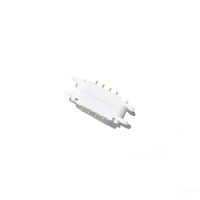 Connecteur magnétique femelle POGO PIN 4 broches 2,54 mm à connexion directe d'usine, avec pattes, broches droites, blanc
