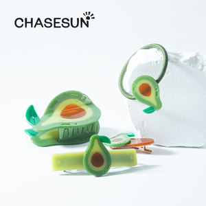 กิ๊บติดผมอะโวคาโด Chasesun ขนาด 6.5 ซม. กิ๊บหนีบผมขนาดเล็กสำหรับผู้หญิง เครื่องประดับผมแฟชั่นลำลอง - Product Image 2