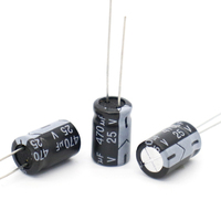 25V 470μF 8x12mm Radial Electrolytic Capacitor, Stable Energy, Excellent Thermal Dissipation, High Ripple Tolerance