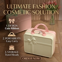 Mini Valise Portable de 14 Pouces pour Femme, Trousse de Maquillage, Boîte Cadeau, Mini Valise Portable pour Filles, Idéal pour Cadeau d'Anniversaire - Vente en Gros