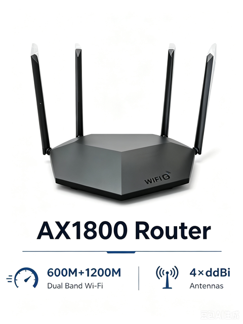 AX1800 WiFi 6 Dual-band Router 2.4G / 5G 3Gbps Broadcom/Qualcomm Chip Home Router ODM OEM Suitable for FTTH, FTTB, FTTX Networks