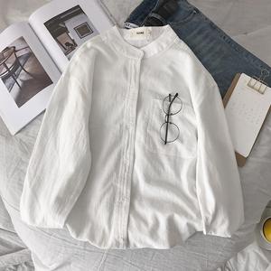 Camicia Casual <span class=keywords><strong>da</strong></span> <span class=keywords><strong>Uomo</strong></span> a Maniche Lunghe in <span class=keywords><strong>Lino</strong></span>/Cotone Tinta Unita Semplice per Primavera e Autunno - Product Image 2