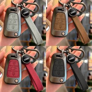Étui de clé de voiture pliable en alliage de zinc et cuir pour <span class=keywords><strong>Hyundai</strong></span> I20 I30 I35 <span class=keywords><strong>IX20</strong></span> IX35 Kia Sorento Sportage Elantra - Product Image 6