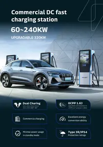 7 Inch Touch Screen DC Electric Vehicle Charging Station 180KW/240KW Electric Car DC EV Charging Station