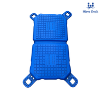 Ponton flottant double Premium Hisea 1000x500x400mm en HDPE certifié CE, capacité de charge de 350 kg/m, durable, garantie 3 ans, usage marin