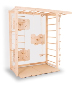 Venta caliente Montessori Playground Niños Interior de madera Monkey Bars Escalera sueca montada en la pared de madera maciza para niños pequeños - Product Image 1