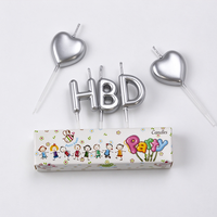 Bougies Lettres à Faible MOQ Argent Or Or Rose avec pics décoratifs pour Mariages et Fêtes – Vente en Gros