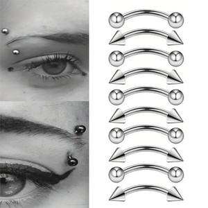 Juego de 10 piezas de acero inoxidable 16G barra curva pequeño <span class=keywords><strong>Vertical</strong></span> <span class=keywords><strong>Labret</strong></span> labio oreja Rook quirúrgico ceja Piercing ceja anillo pasadores - Product Image 1