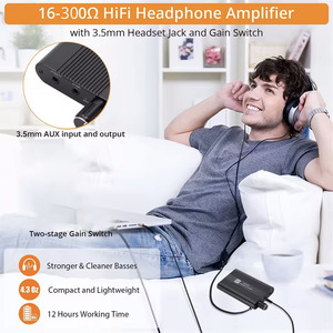 Amplificador <span class=keywords><strong>de</strong></span> Auriculares Estéreo HiFi TUTI, Amplificador <span class=keywords><strong>de</strong></span> Audio Portátil para Auriculares <span class=keywords><strong>de</strong></span> 3.5mm, Ajustador <span class=keywords><strong>de</strong></span> Bajos - Product Image 6