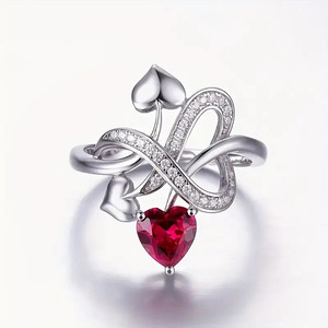 Anello a Cuore Cavo alla Moda per Donne, Gioiello da Dito per Uso Quotidiano, Idea Regalo - Product Image 2