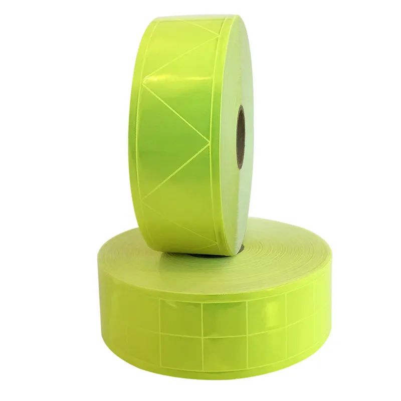 High light yellow pvc fluorescent reflective tape for road sign and reflector safety vest