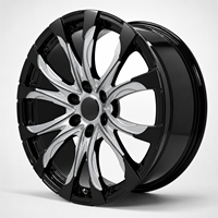 Jantes en alliage d'aluminium forgé sur mesure de 20 pouces, à multiples rayons, finition noire brillante, 5x112 5x114.3 5x120, pour voitures de sport de luxe, certifiées TUV