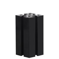 Profilé en T en alliage d'aluminium série 6000 industriel, norme nationale 5050L, noir épaissi 50x50, accessoires de profilés de cadre