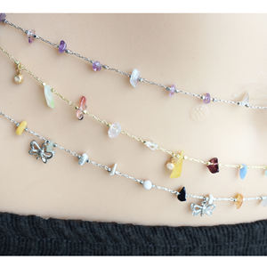 Cinto de Corrente para Barriga em Aço Inoxidável Banhado a Ouro Gaby Trendy para Mulheres, Presente de Noivado, Festa de Casamento, Acessório de Joia Corporal Colorido - Product Image 3