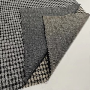 <span class=keywords><strong>Tela</strong></span> Jacquard de Tweed a Cuadros de 400GSM, 76% Poliéster, 21% <span class=keywords><strong>Rayón</strong></span>, 3% Spandex, Diseño Personalizado de Fábrica, Tejido Pesado para Abrigos, Vestidos y Bolsos - Product Image 5