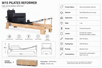Équipement de Pilates en bois robuste W15 - Stabilité solide de 110 kg pour l'entraînement professionnel