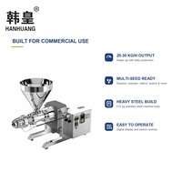 Presse à huile à froid entièrement automatique Hanhuang 3000W haute puissance en acier inoxydable SC50 pour sésame, soja, noix 380V/220V 50Hz 3P+N