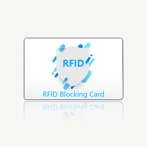 Bloqueador de tarjetas de bloqueo RFID NFC, 13,56 mhz, señal de PVC impresa personalizada, tarjeta de crédito segura - Product Image 2