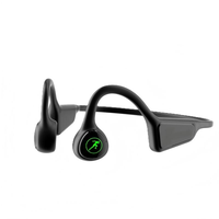 Casque à conduction osseuse Bluetrum Chip Bluetooth 5.2 avec crochet d'oreille, étanche au quotidien, autonomie 4-8h, sport, noir, stéréo