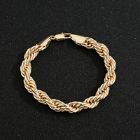 Pulsera de Cadena Trenzada de Hierro de Diseño Simple, Estilo Hiphop, Unisex, Venta Caliente, Popular, Moderna, al por Mayor, Colección 2026