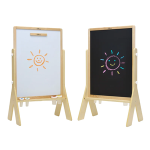 Chevalet en bois réglable en hauteur pour enfants, <span class=keywords><strong>tableau</strong></span> noir pour dessin et peinture, idéal pour la salle de jeux - Product Image 6