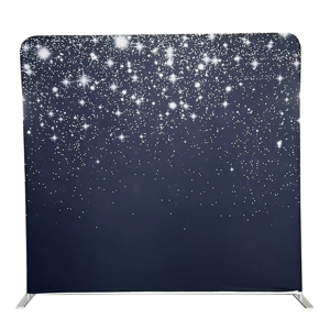 8ft x 8ft tùy chỉnh in ấn màu đen vàng căng thẳng Vải gối trường hợp Photo Booth triển lãm Backdrop hiển thị đứng - Product Image 1