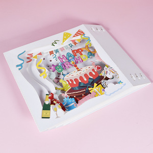 Mua một Tặng ba | 3D thiệp chúc mừng sinh nhật Bánh nến Pop Up thẻ viết tay Lưu ý gia đình bạn bè sinh nhật lễ kỷ niệm quà tặng - Product Image 5