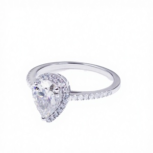 แหวนหมั้นเพชรโมอิสซาไนต์ทรงลูกแพร์ดีไซน์ใหม่ REYES น้ำหนัก 2.29 กะรัต รับรองโดย GRA ตัวเรือนเงินแท้ 925 ชุบโรเดียม ดีไซน์หรูหราสำหรับงานแต่งงาน - Product Image 3