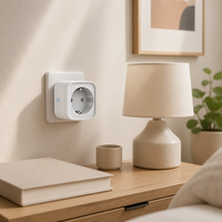 Prise intelligente Wi-Fi Tuya EU 16A avec contrôle à distance, surveillance de la consommation d'énergie, compatible Alexa, sans caméra, utilisation universelle