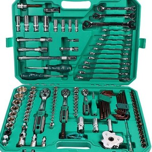 Chrome Vanadium Steel 128 Piece Socket Wrench Set For Automotive And Home Repair Tool Kit 1/2 In Drive - Product Image 1